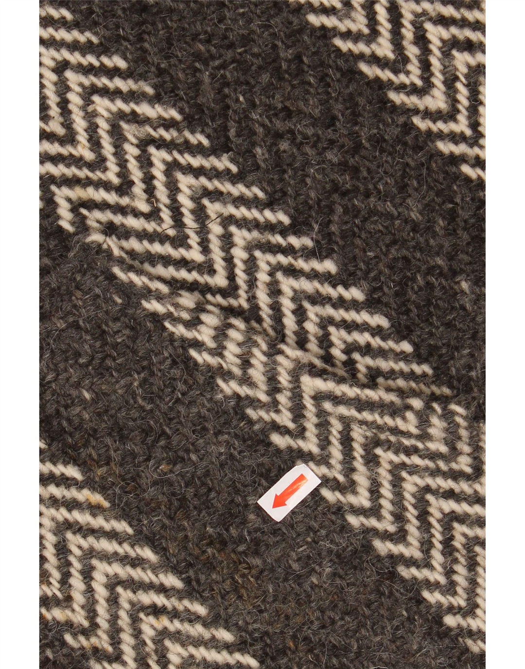 VINTAGE Pulover cu gât polo pentru bărbați XL Gri Chevron Aztec