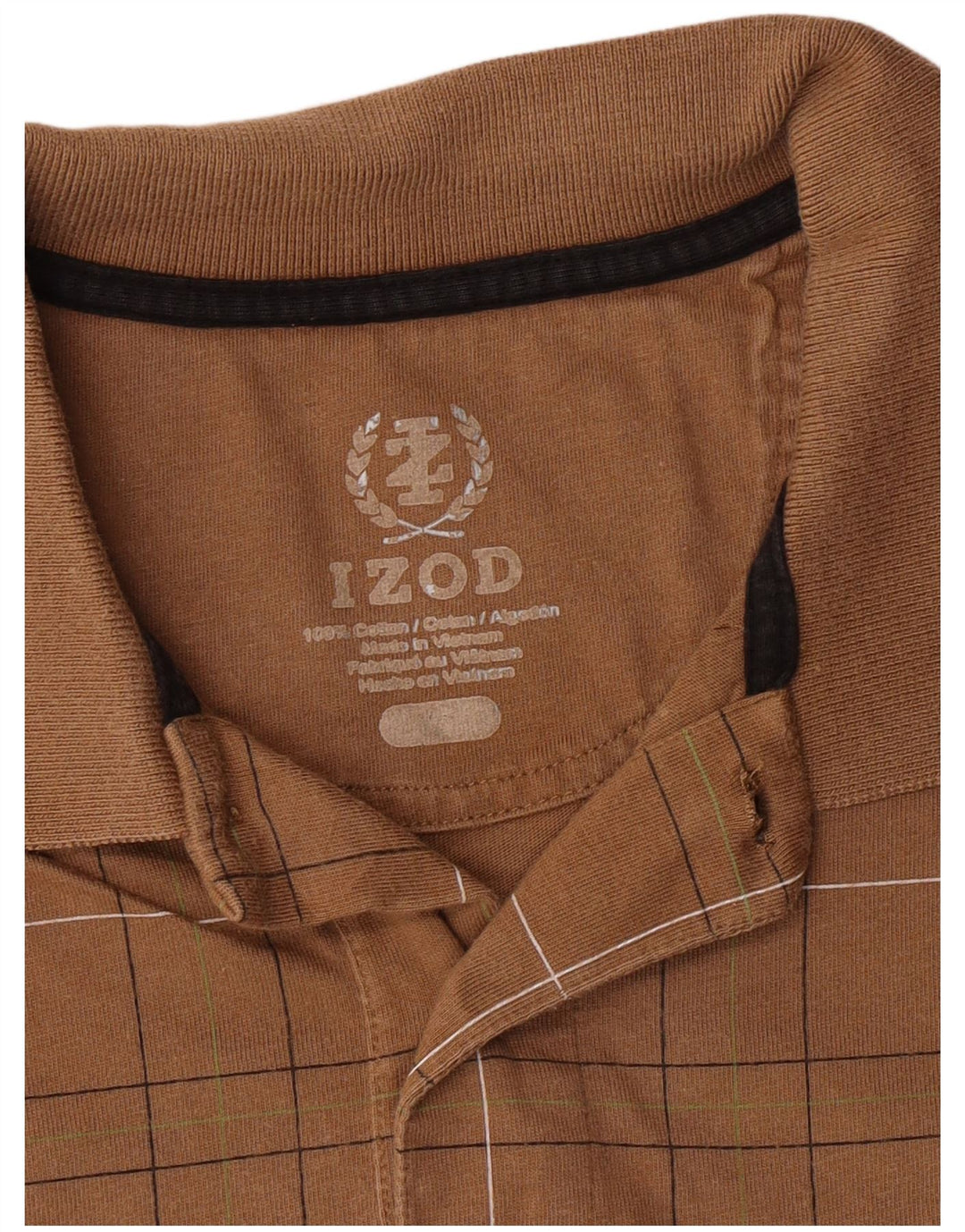 Tricou Polo Izod Bărbați Maro Mediu Bumbac Geometric