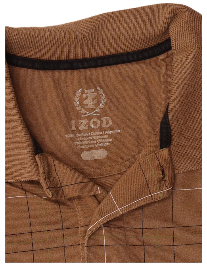 Tricou Polo Izod Bărbați Maro Mediu Bumbac Geometric