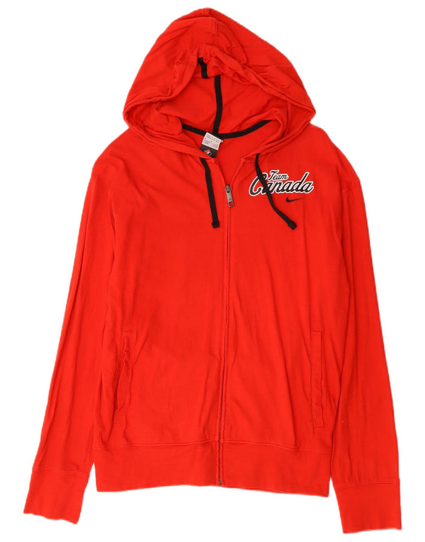 Pulover Nike pentru bărbați Canada Graphic Zip Hoodie, bumbac roșu mediu