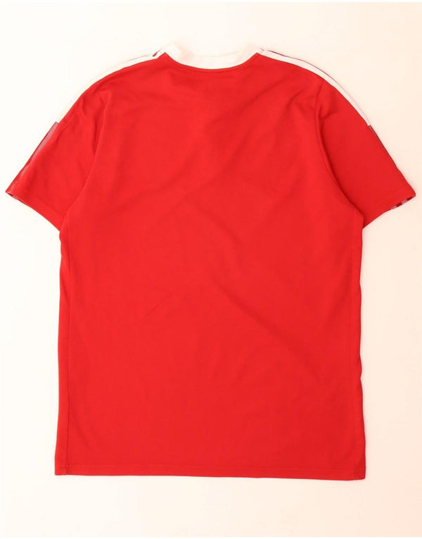 Tricou cu grafică Adidas Aeroready pentru bărbați Top mediu roșu din bumbac color bloc
