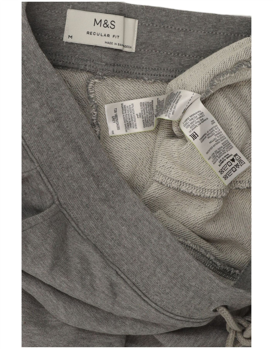 Pantaloni scurți sport pentru bărbați Marks & Spencer, cu formă regulată, din bumbac gri mediu