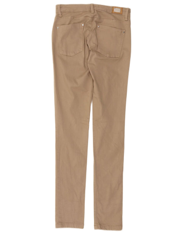 ZARA Pantaloni Skinny Casual Femei EU 36 XS W26 L30 Bej Modal
