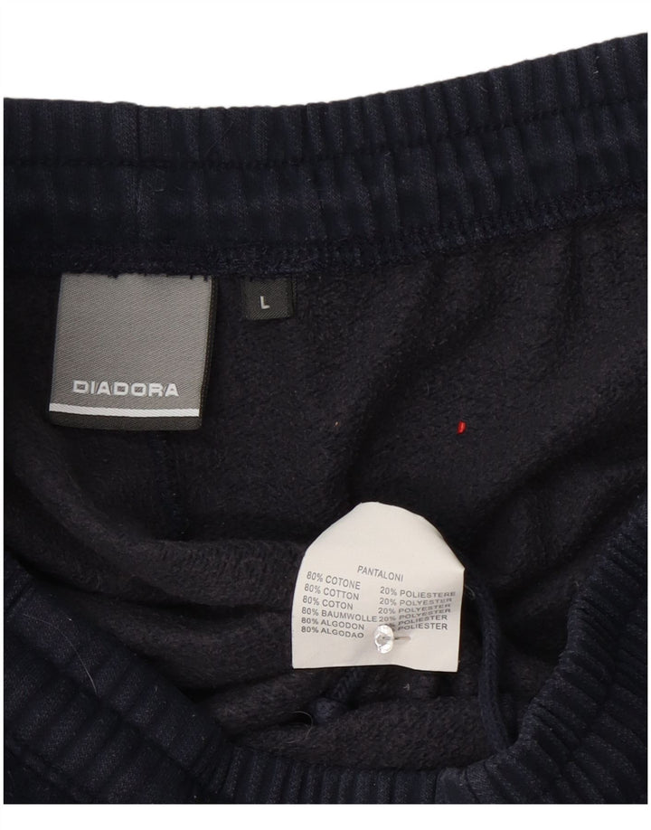 Pantaloni de trening Diadora pentru bărbați, mari, albastru, bumbac