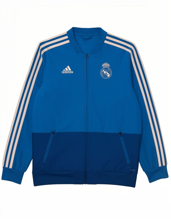 Jachetă de trening Adidas Real Madrid pentru băieți 15-16 ani, albastru sport