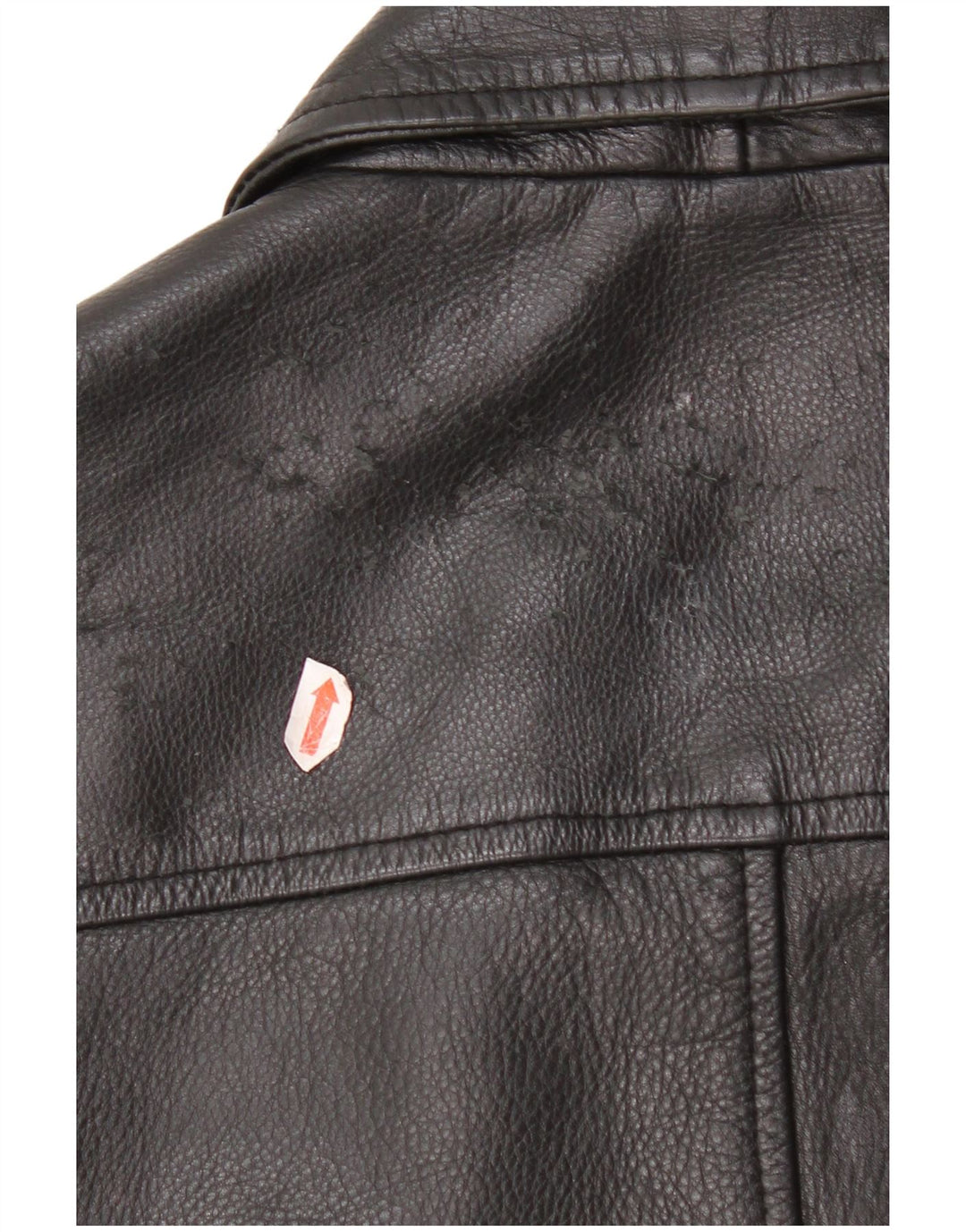 Jachetă militară din piele vintage pentru bărbați UK 40, mare, neagră