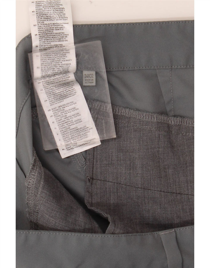 Pantaloni chino slim ADIDAS pentru bărbați W34 L32 poliester gri