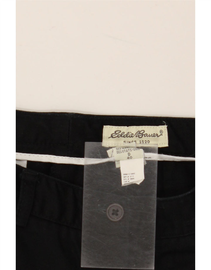 EDDIE BAUER Pantaloni chino drepți pentru femei EU 40 Medium W30 L30 Negru