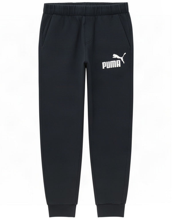 Puma Mens Graphic Tracksuit Trousers Joggers Medium Navy Blue Cotton