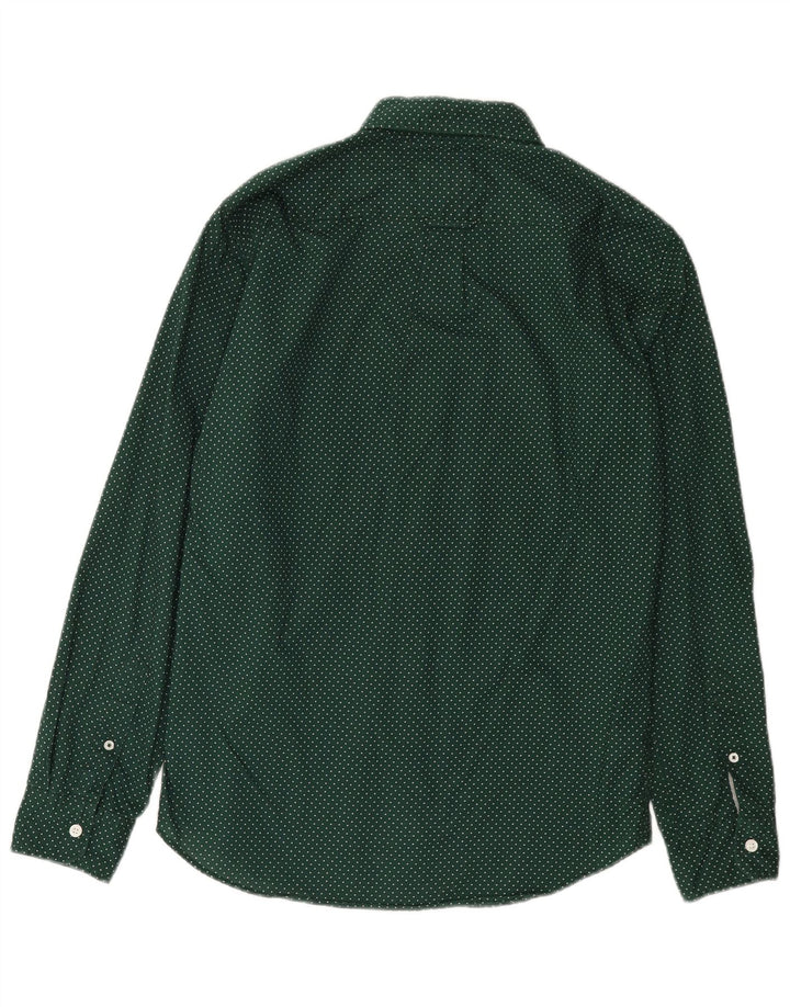 Cămașă pentru bărbați American Eagle Classic Fit, bumbac cu pete verzi mici