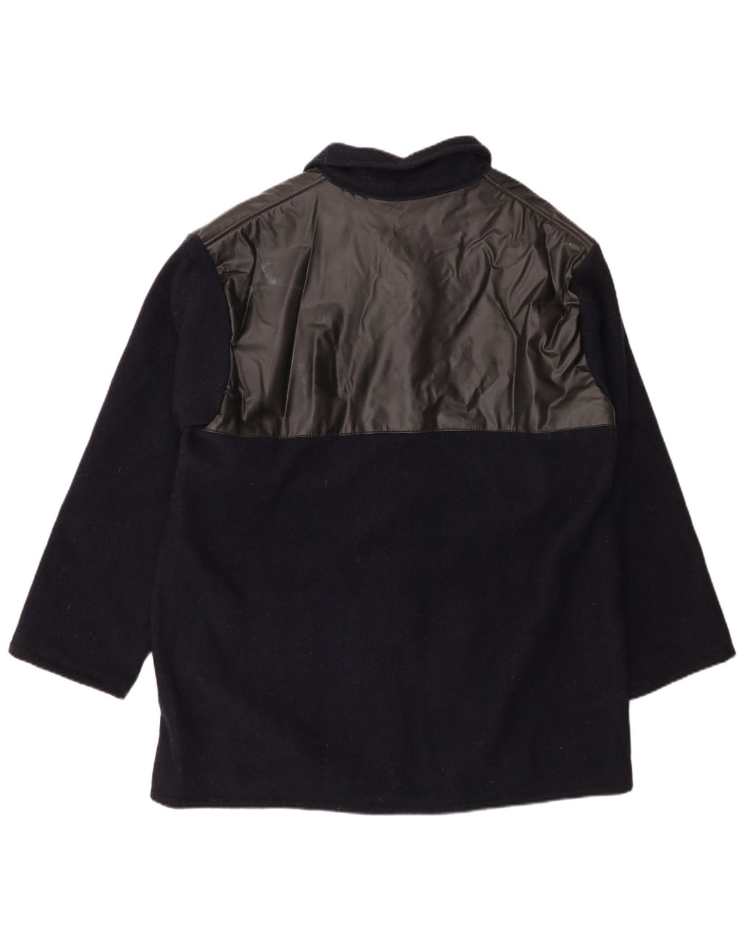 Pardesiu VINTAGE pentru bărbați, cu tăiere lentă, IT 44 XS, lână color block, albastru bleumarin