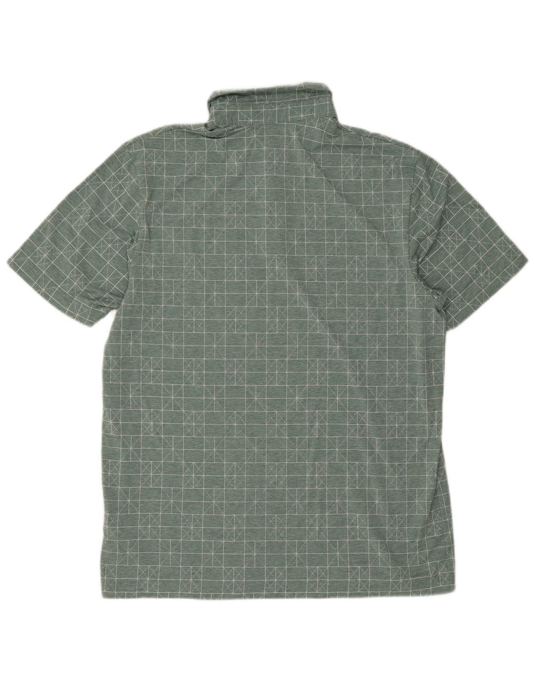 Tricou polo Adidas pentru bărbați, verde mediu, poliester geometric