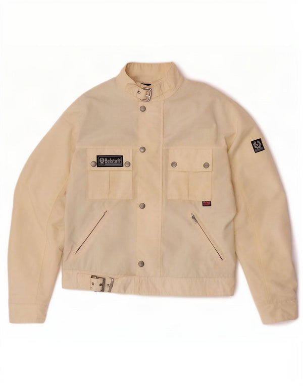 Jachetă Belstaff Racer pentru femei UK 12 Medium Off White Nylon