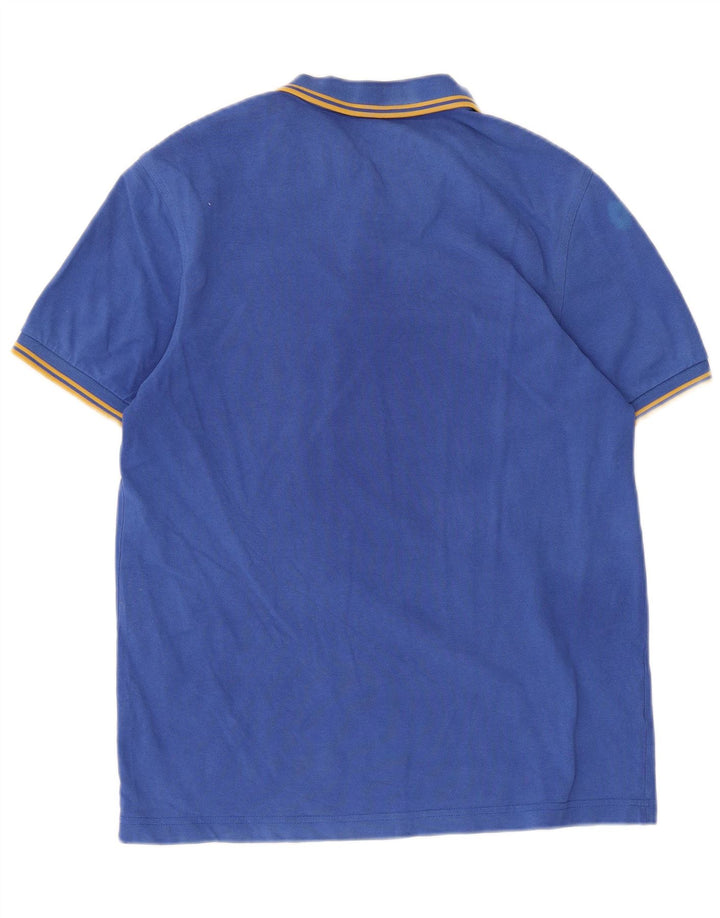 Cămașă polo Fred Perry pentru bărbați, bumbac albastru mediu
