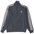 Hanorac pentru bărbați Adidas, cu fermoar, cu gât, bumbac, gri mediu