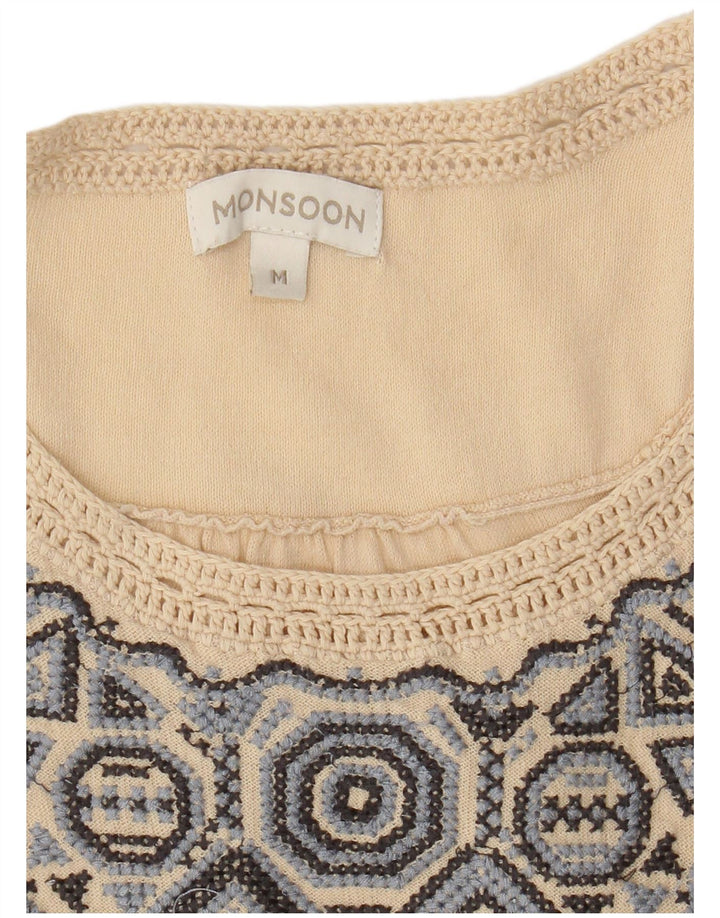Top bluză pentru femei Monsoon UK 14 Medium Beige Fair Isle