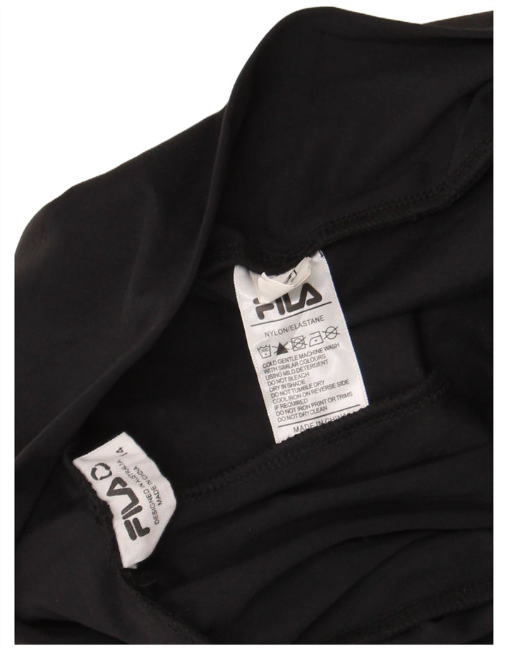 Pantaloni scurti sport Fila pentru femei UK 14 Large Black Nylon