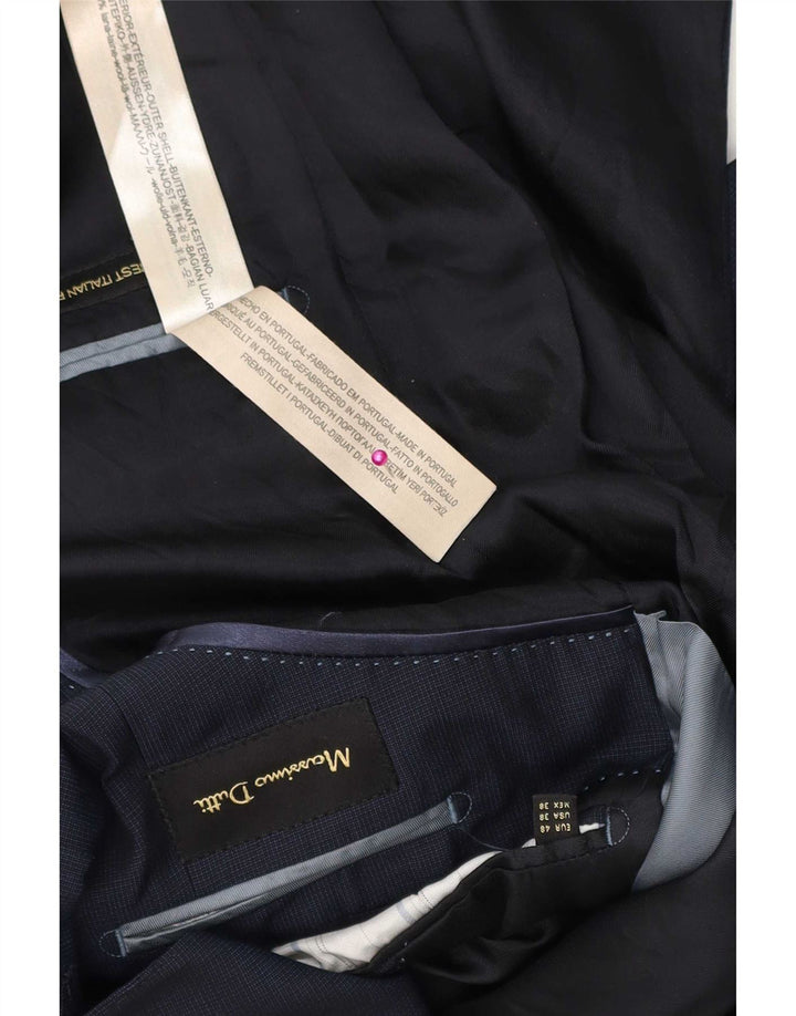 Massimo Dutti Jachetă pentru bărbați cu 2 nasturi IT 48 Lână medie bleumarin