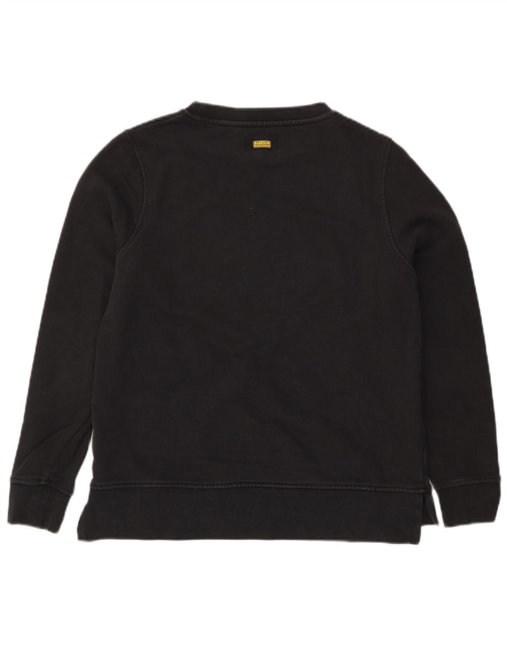 BARBOUR Pulover cu grafic pentru femei UK 12 Bumbac mediu negru