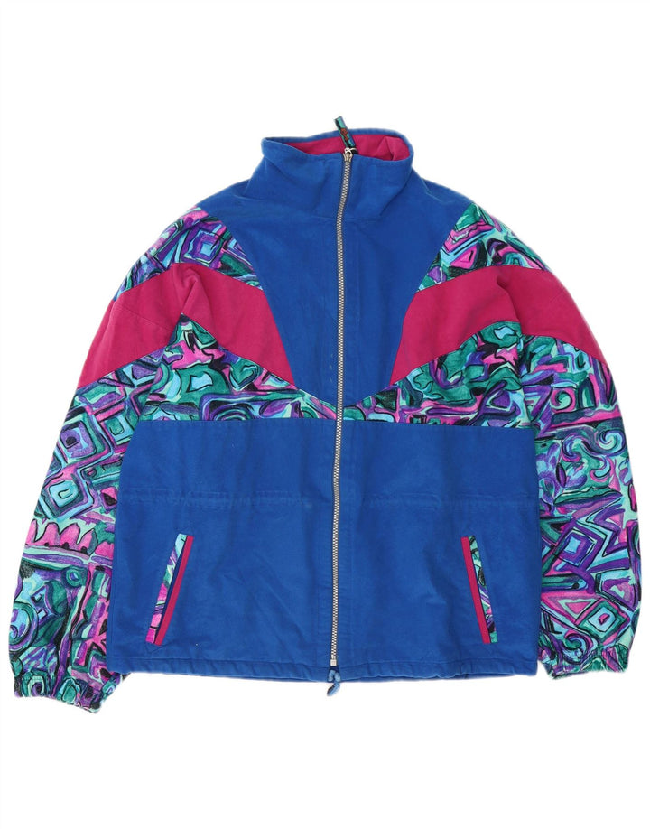 Jachetă de trening supradimensionată Terinda pentru femei UK 14 Medium Blue Geometric