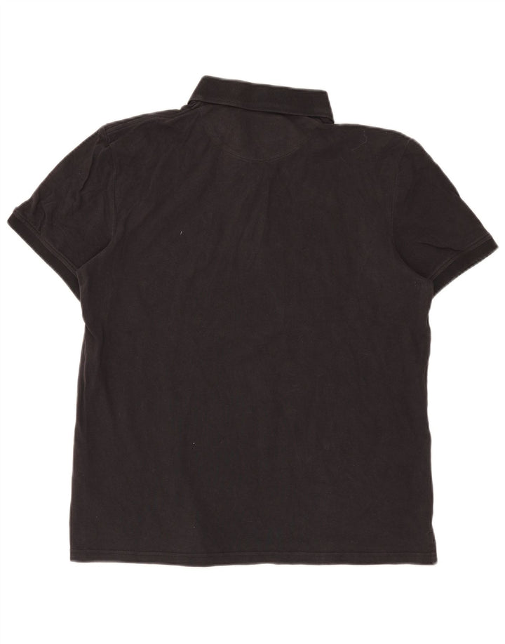 Tricou polo pentru bărbați Lyle & Scott, bumbac negru mare