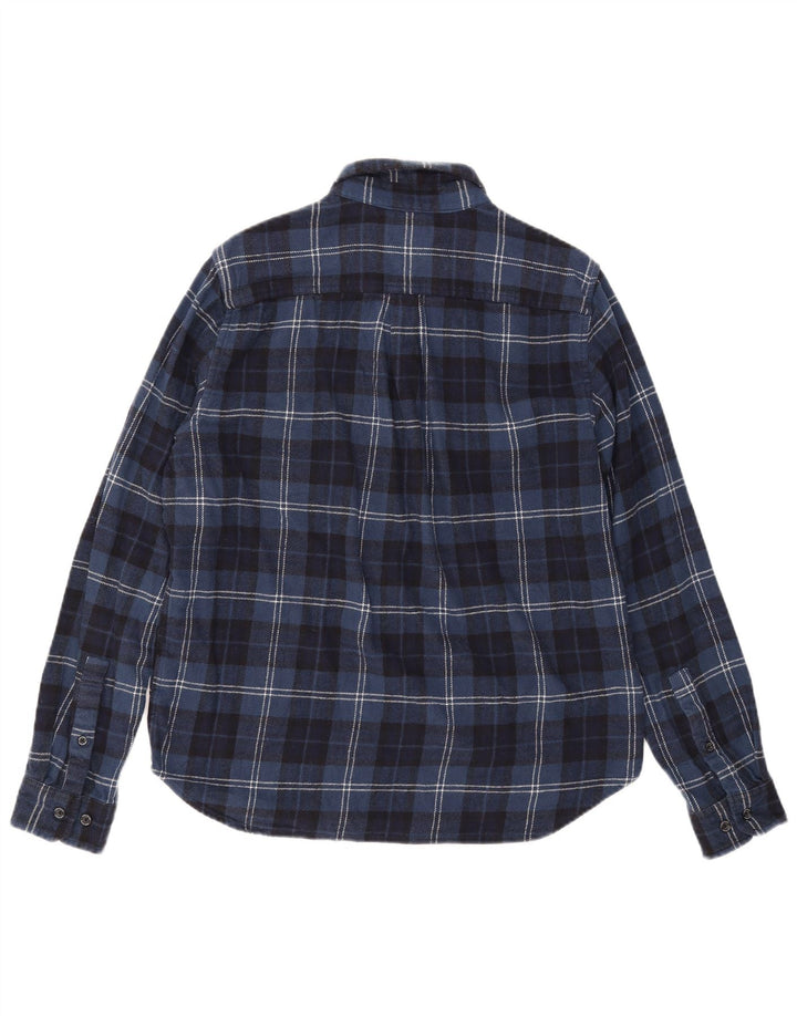 Cămașă de flanel pentru bărbați Eddie Bauer, mare din bumbac cu carouri bleumarin