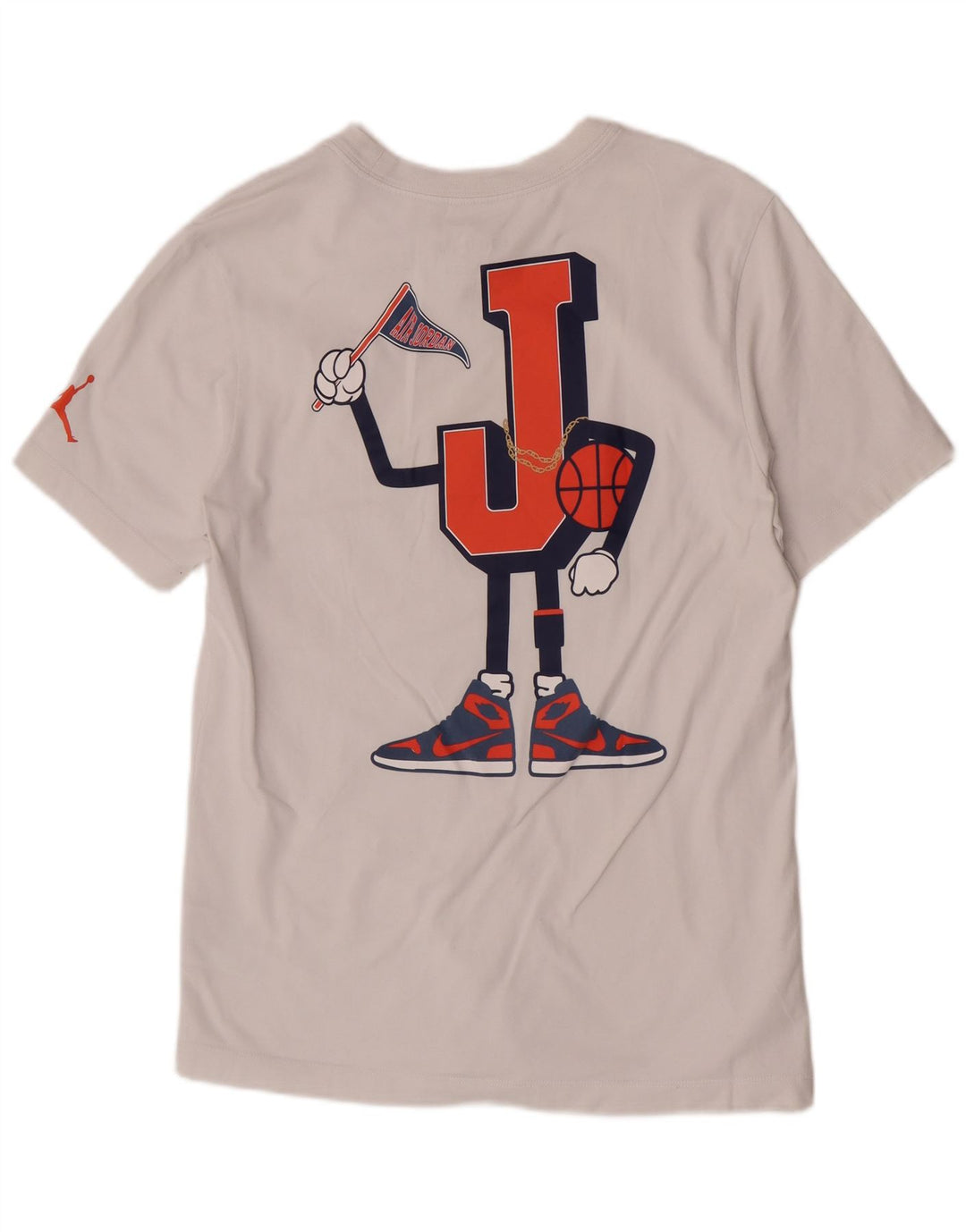 Tricou grafic Jordan pentru bărbați, cu croiala standard, top, mediu, alb, bumbac