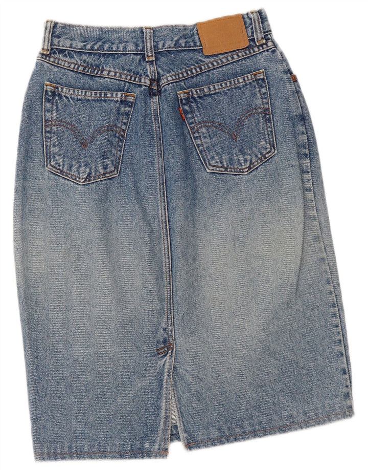 Fusta de blugi pentru femei LEVI'S W26 Small Blue Bumbac