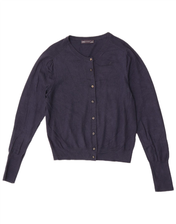 Pulover cardigan pentru femei Marks & Spencer UK 12 Medium Bleumarin Viscoză