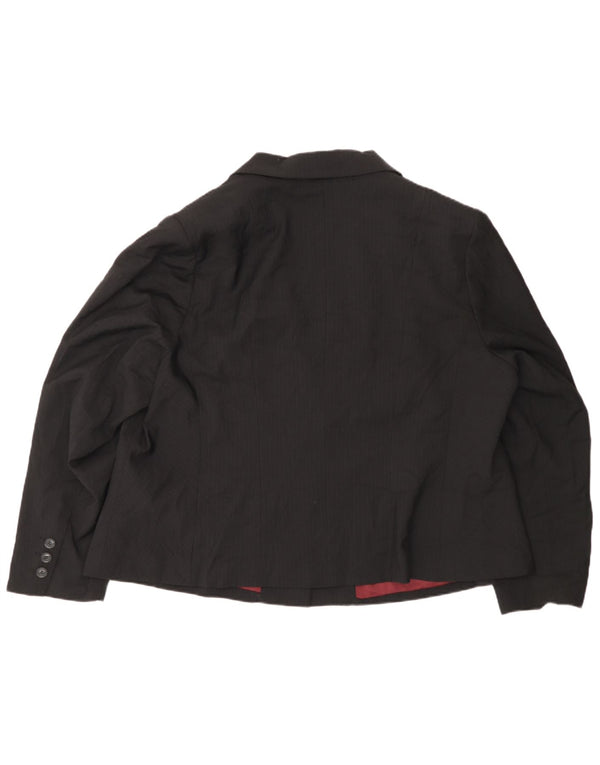Jachetă pentru femei Marks & Spencer Autograph Blazer UK 20 2XL Black Pinstripe