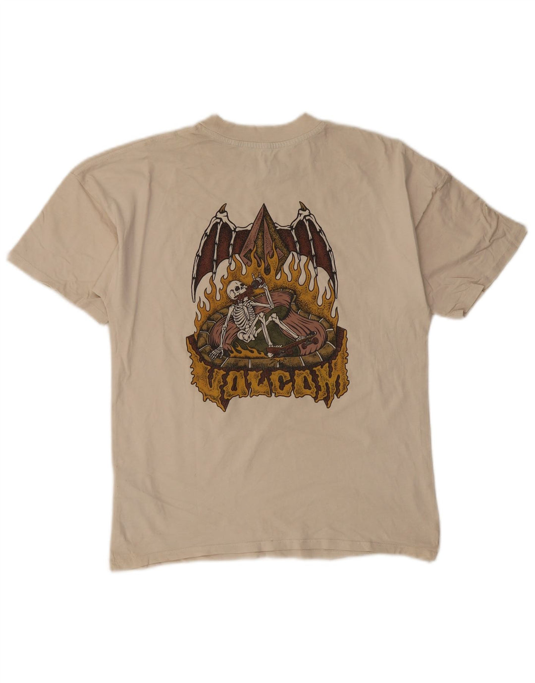 Tricou grafic pentru bărbați Volcom Top mic, bej, bumbac