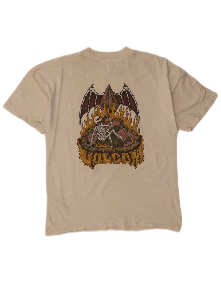 Tricou grafic pentru bărbați Volcom Top mic, bej, bumbac