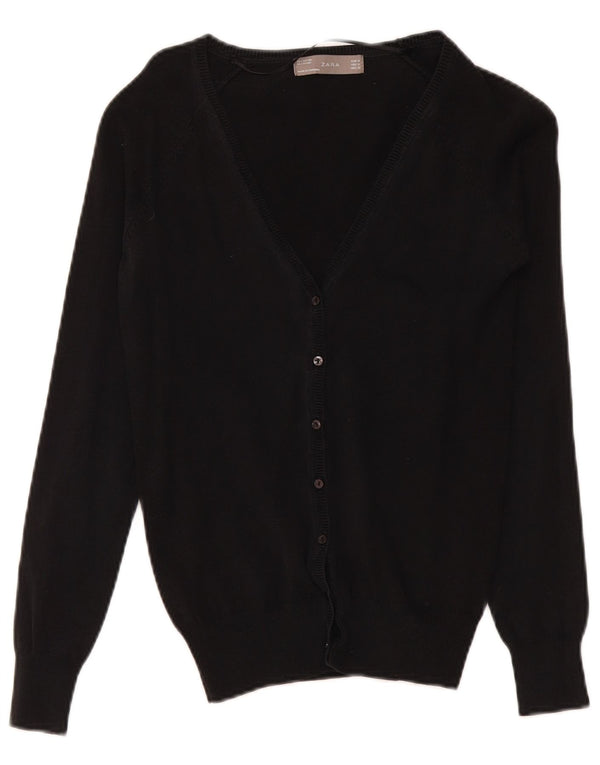 Pulover cardigan pentru femei Zara UK 12 bumbac mediu negru
