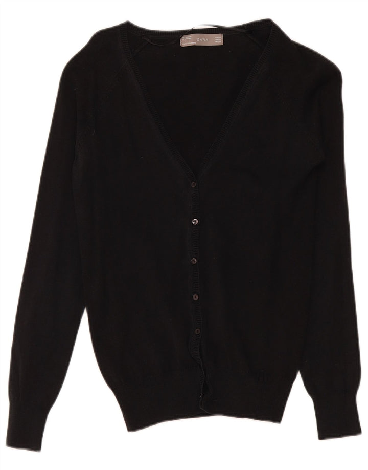 Pulover cardigan pentru femei Zara UK 12 bumbac mediu negru