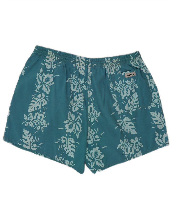 Pantaloni scurți de baie Mistral pentru bărbați, albastru mediu, floral