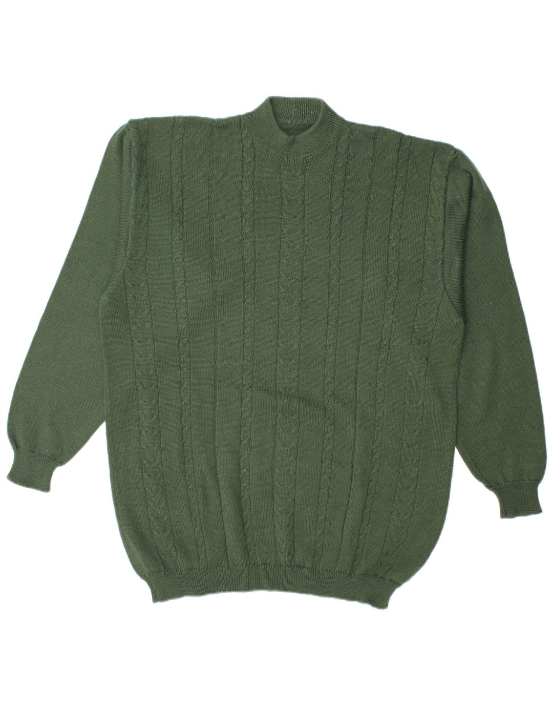 Pulover vintage pentru bărbați cu gât țestoasă, mare, verde