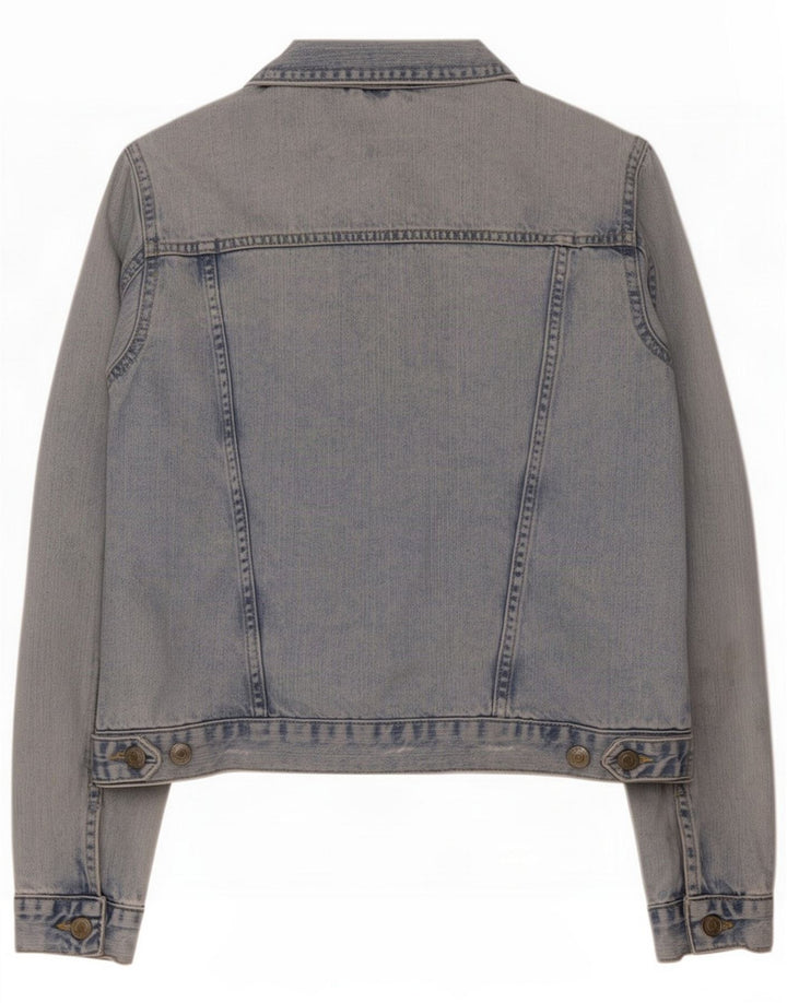 Topshop Jachetă de blugi pentru femei UK 10 Small Blue Bumbac