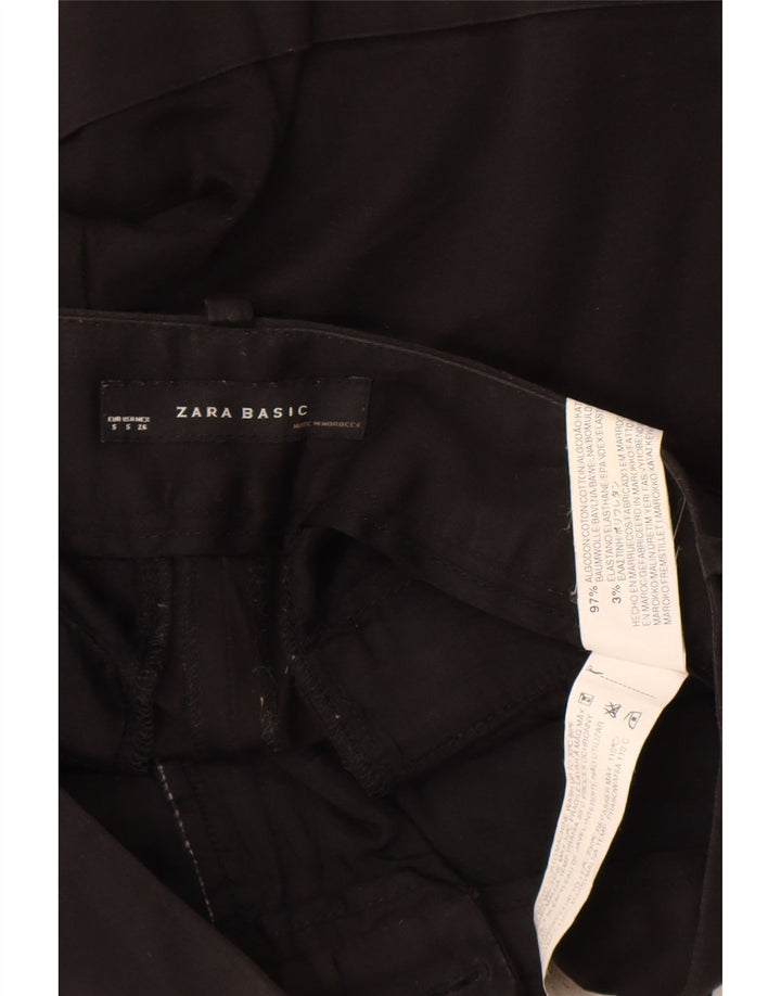 Pantaloni scurti chino pentru femei Zara mici W26 bumbac negru