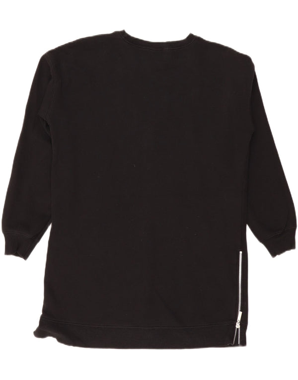 MINT VELVET Pulover supradimensionat pentru femei cu paragate UK 10 Mic Negru