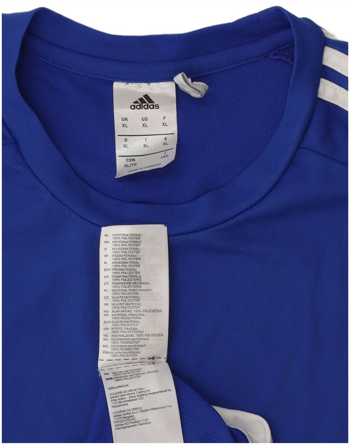 Tricou Adidas Climalite pentru bărbați Top XL, albastru, poliester color bloc
