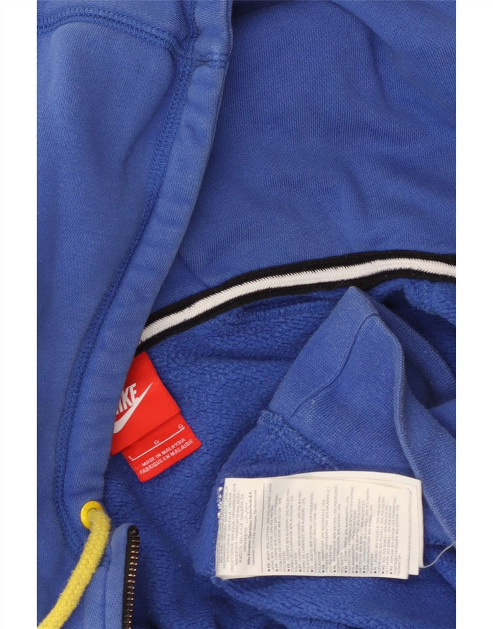 Pulover Nike pentru bărbați, cu fermoar, bumbac, mare, albastru