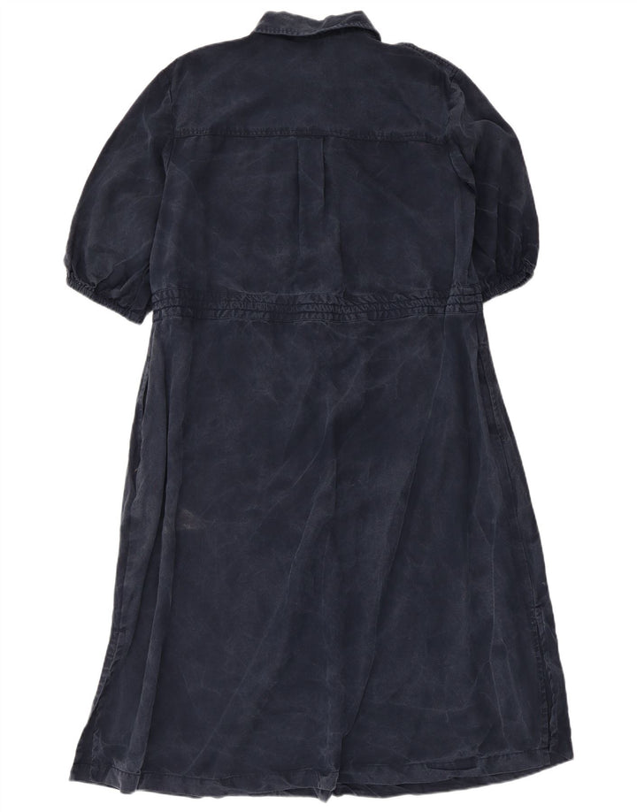 French Connection Womens Maxi Dress UK 14 Medium Navy Blue Lyocell