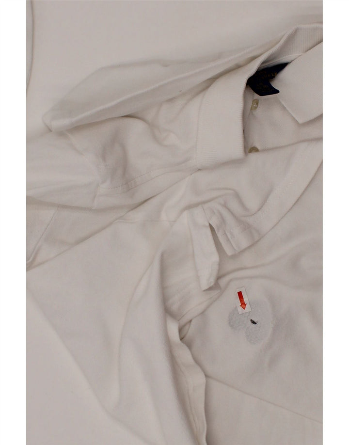 POLO RALPH LAUREN Tricou Polo Fete 12-13 Ani Inimă Mare Bumbac Alb