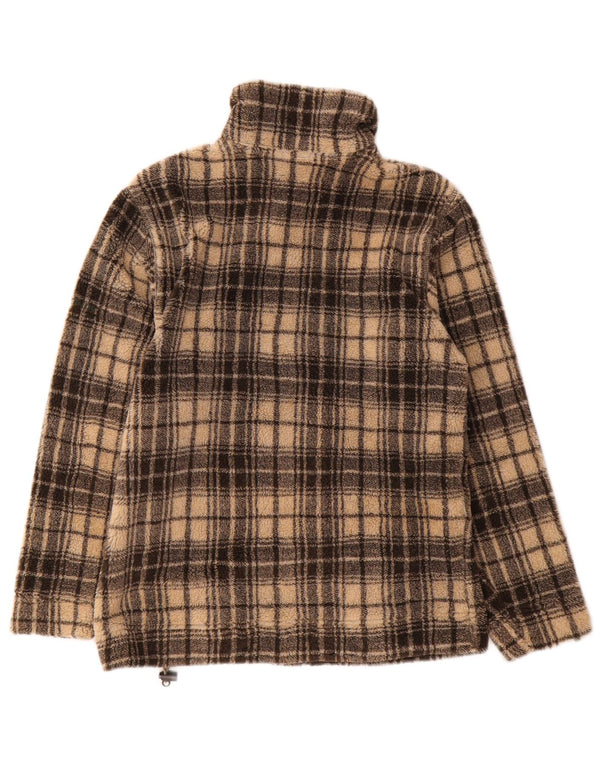 Jachetă fleece supradimensionată pentru femei Think Pink UK 6 XS poliester cu carouri bej