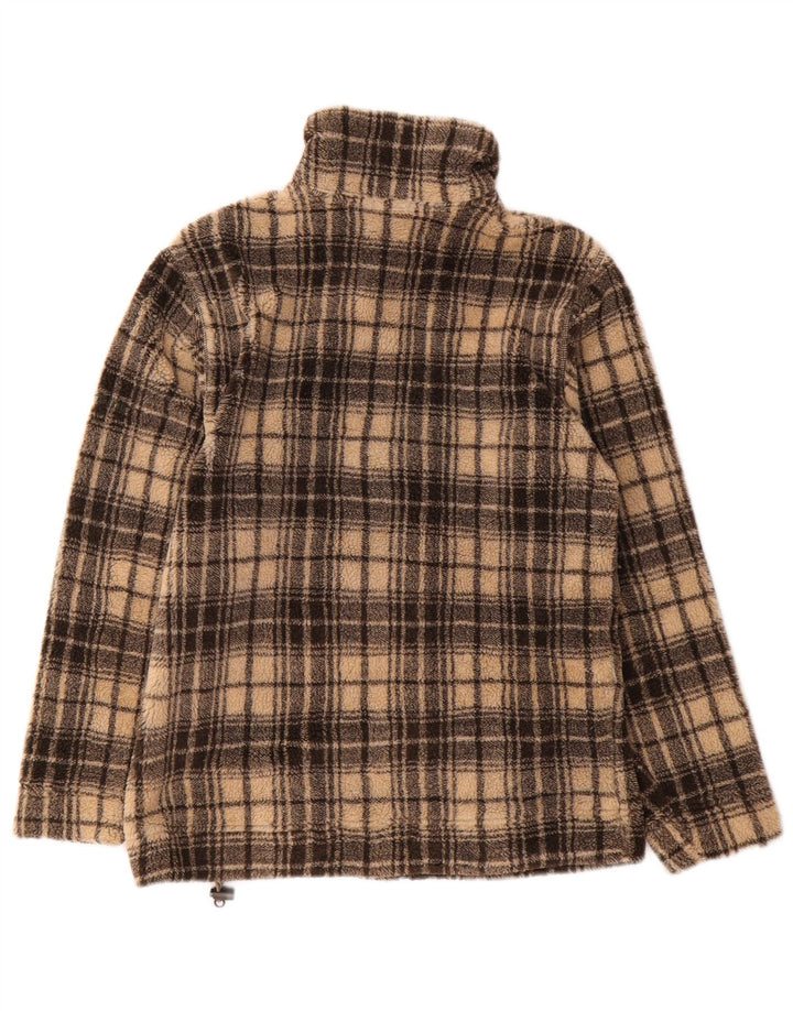 Jachetă fleece supradimensionată pentru femei Think Pink UK 6 XS poliester cu carouri bej