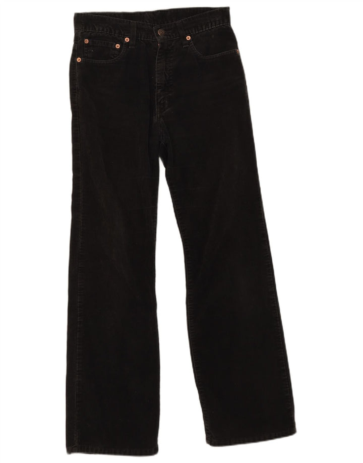 Pantaloni Levi's pentru femei Bootcut din velur, W28 L30, bumbac negru