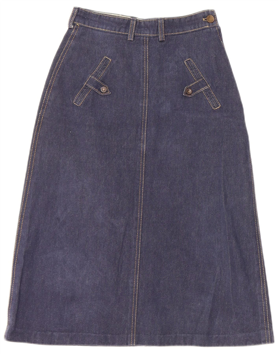 Fusta de denim grafică pentru femei VINTAGE W22 2XS Albastru