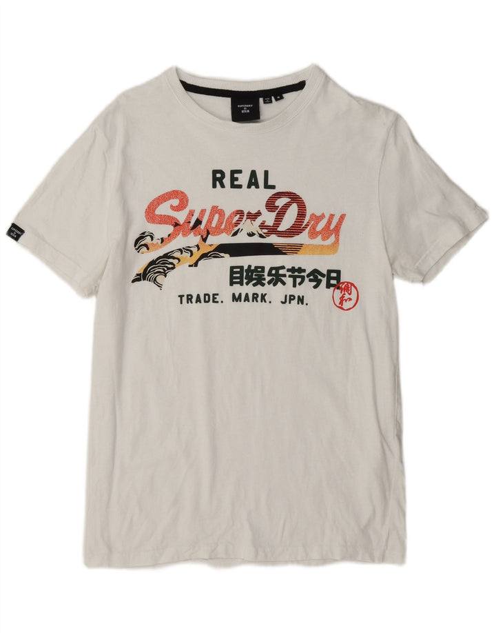 Tricou grafic pentru bărbați Superdry Top Medium White Bumbac