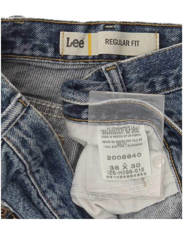 Blugi Distressed drepte pentru bărbați LEE W36 L30 Bumbac albastru