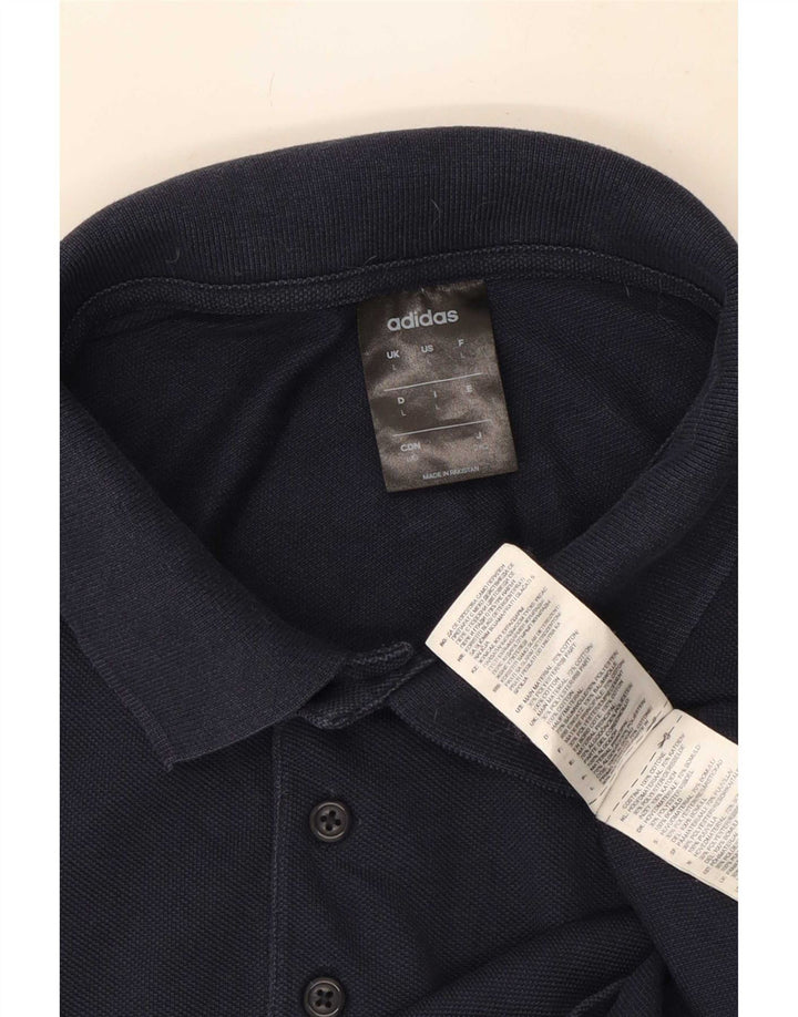 Tricou polo pentru bărbați Adidas, mare, albastru, bumbac